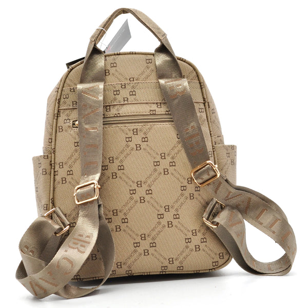 Zaino donna zainetto firmato B. Cavalli grande 4 tasche con zip capiente e comoda fantasia logo