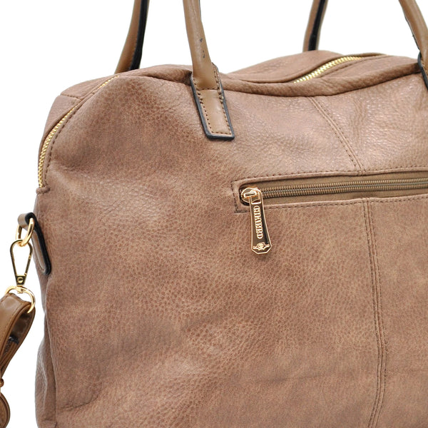 CHARRO - Borsa shopping / bauletto a spalla grande tracolla casual simil pelle venata