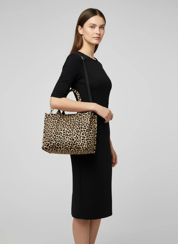Borsa firmata COCONUDA Colletion donna spalla a tracolla nuova fantasia leopardata