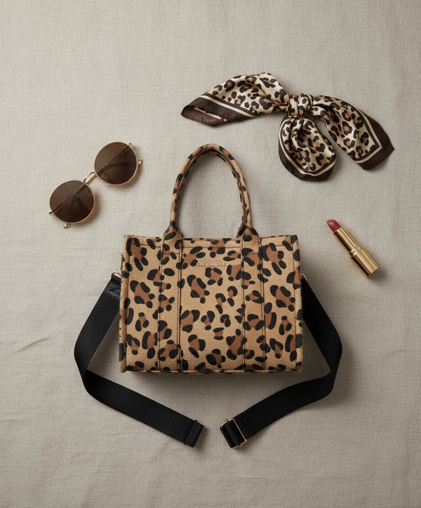 Borsa firmata COCONUDA Colletion donna spalla a tracolla nuova fantasia leopardata