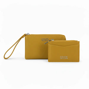 Set regalo Coveri Collection - portafoglio pochette con laccio + portamonete / porta carte donna novità