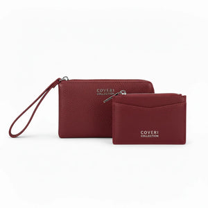 Set regalo Coveri Collection - portafoglio pochette con laccio + portamonete / porta carte donna novità