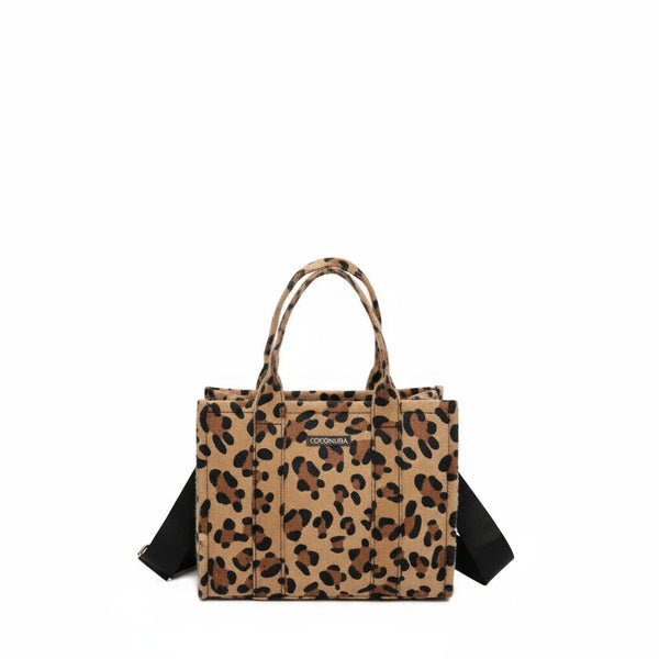 Borsa firmata COCONUDA Colletion donna spalla a tracolla nuova fantasia leopardata