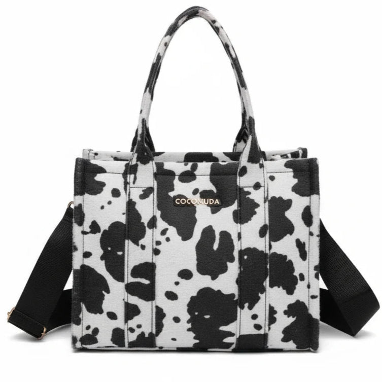 Borsa firmata Mucca mu COCONUDA Colletion donna spalla a tracolla nuova fantasia leopardata (Copia)