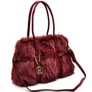 A Bedda - Borsa firmata Gyoiamea in eco pelliccia morbida teddy pelo