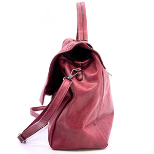 NAZARENO GABRIELLI - Borsa multitasche firmata giornaliera elegante 3 zip platta bauletto capiente