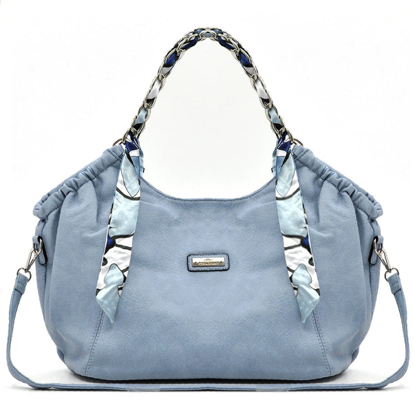 Borsa + omaggio foulard  firmata CHARRO donna spalla manici a catena e tracolla simil pelle