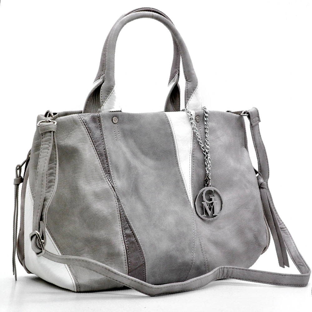 La Valchirya - Borsa a bauletto  firmata GYOIAMEA a mano tracolla casual simil pelle multicolore tenue