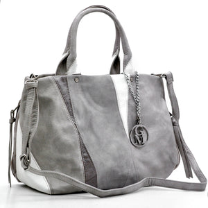 La Valchirya - Borsa a bauletto  firmata GYOIAMEA a mano tracolla casual simil pelle multicolore tenue