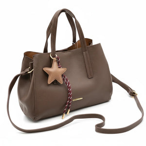 Borsa a bauletto + charms omaggio firmata COCONUDA a tracolla elegante casual simil pelle martellata