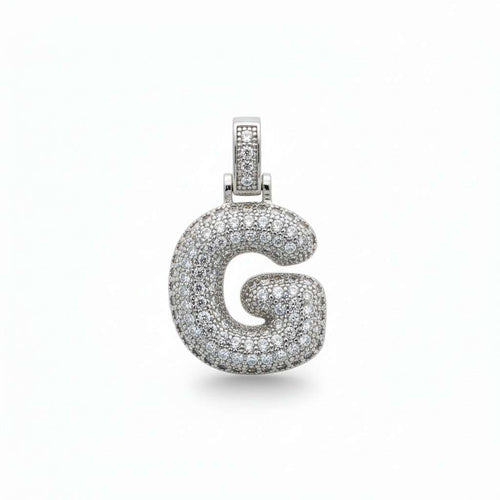 BUNDLE SET Collana a Corda "Rope Chain" + Ciondolo Lettera Iniziale "Balloon" con Pavé di Zirconi – Alfabeto Completo
