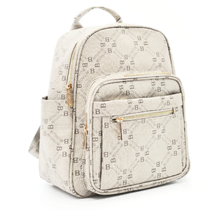 Zaino donna zainetto firmato B. Cavalli grande 4 tasche con zip capiente e comoda fantasia logo