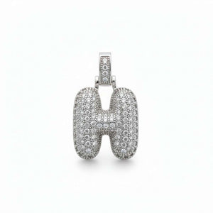 Solo Ciondolo Lettera Iniziale "Balloon" con Pavé di Zirconi – Alfabeto Completo