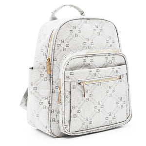 Zaino donna zainetto firmato B. Cavalli grande 4 tasche con zip capiente e comoda fantasia logo