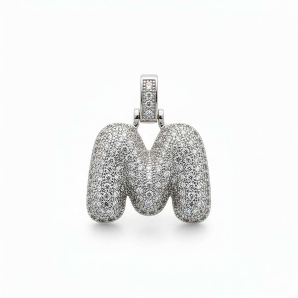 Solo Ciondolo Lettera Iniziale "Balloon" con Pavé di Zirconi – Alfabeto Completo