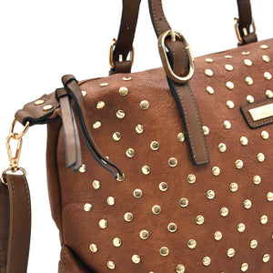 Borsa a Bauletto firmato CHARRO donna borsa a tracolla Borchie borchiata simil pelle