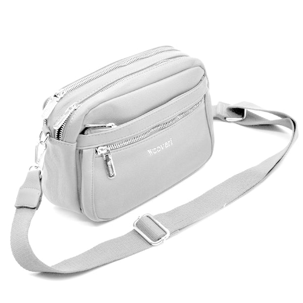 Borsa borsetta a tracolla firmata YYCOVERI multitasche 5 tasche con cerniera