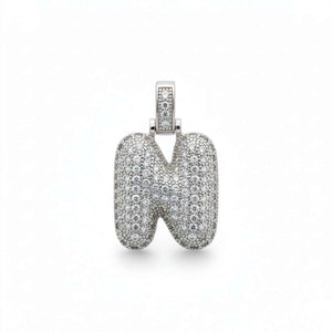 Solo Ciondolo Lettera Iniziale "Balloon" con Pavé di Zirconi – Alfabeto Completo