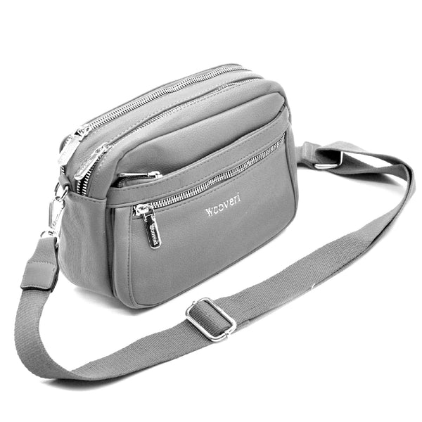 Borsa borsetta a tracolla firmata YYCOVERI multitasche 5 tasche con cerniera