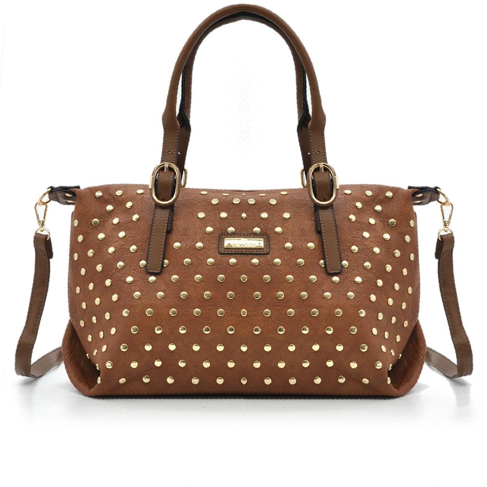 Borsa a Bauletto firmato CHARRO donna borsa a tracolla Borchie borchiata simil pelle