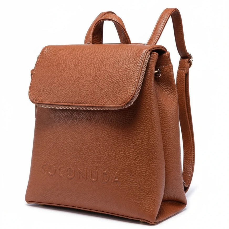 COCONUDA - Zaino donna zainetto firmato giornaliera elegante capiente vintage venata