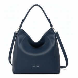 Borsa sacco a spalla firmata VALENT tracolla casual simil pelle venata monomanico