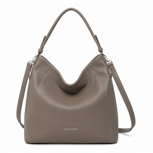 Borsa sacco a spalla firmata VALENT tracolla casual simil pelle venata monomanico