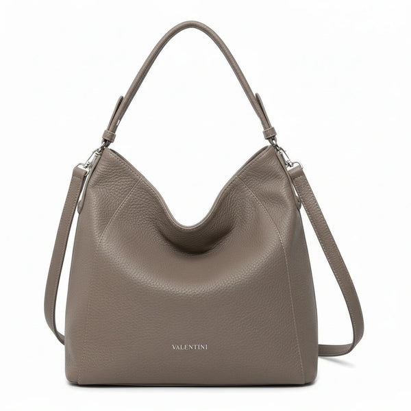 Borsa sacco a spalla firmata VALENT tracolla casual simil pelle venata monomanico