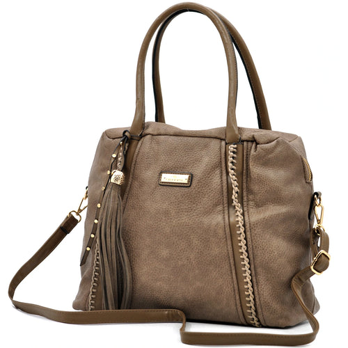 CHARRO - Borsa shopping / bauletto a spalla grande tracolla casual simil pelle venata