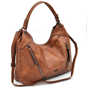 Borsa a sacco firmato da Nazareno Gabrielli Colletion donna spalla a tracolla simil pelle zip frontali