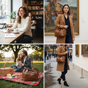 Borsa a 2in1 shopping sacco firmata COCONUDA donna spalla a tracolla simil pelle trapuntata riccio laccio