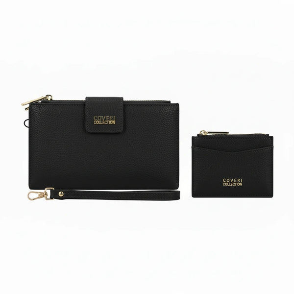Set regalo Coveri Collection - portafoglio bottone + portamonete / porta carte donna novità