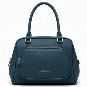 Borsa bauletto firmata COCONUDA a tracolla elegante casual simil pelle martellata