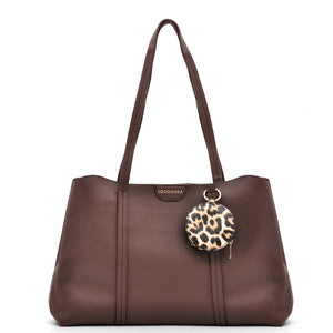 Borsa a tote bag shopping + portamonete omaggio firmata COCONUDA a tracolla elegante casual simil pelle martellata