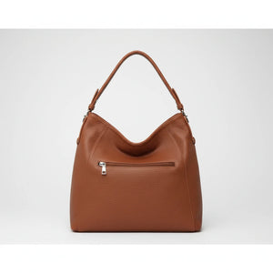 Borsa sacco a spalla firmata VALENT tracolla casual simil pelle venata monomanico