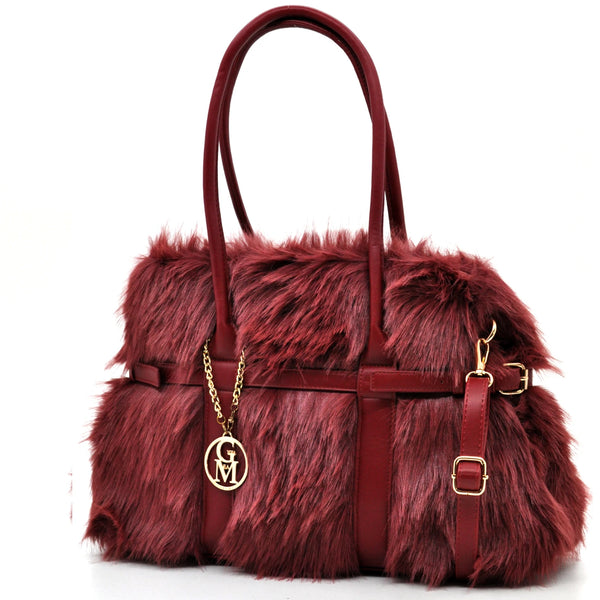 A Bedda - Borsa firmata Gyoiamea in eco pelliccia morbida teddy pelo