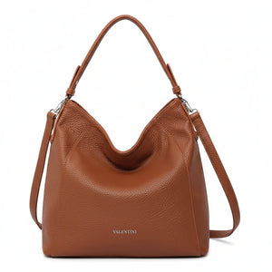 Borsa sacco a spalla firmata VALENT tracolla casual simil pelle venata monomanico