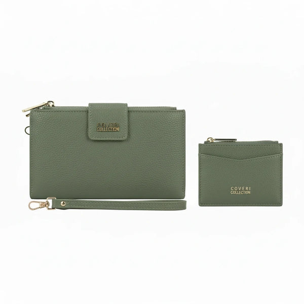 Set regalo Coveri Collection - portafoglio bottone + portamonete / porta carte donna novità