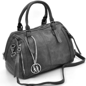 L'ARRACINA - Borsa a bauletto  firmata GYOIAMEA a mano tracolla casual simil pelle martellata venata