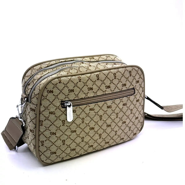 NAZARENO GABRIELLI - Borsa borsetta multitasche fantasia Monogram con Tracolla