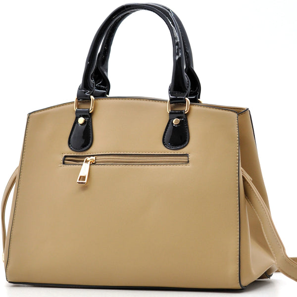 Borsa donna Valentini Gino beige con fiori e scritta LOVE – Borsa a mano e tracolla elegante