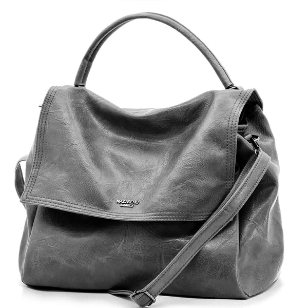 NAZARENO GABRIELLI - Borsa multitasche firmata giornaliera elegante 3 zip platta bauletto capiente