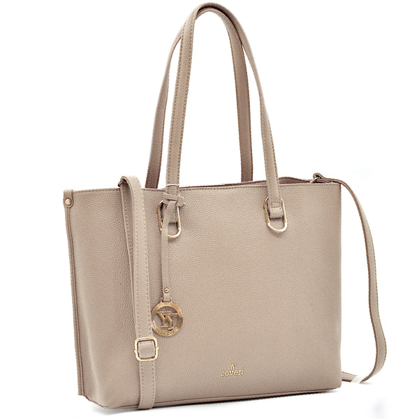 YY COVERI Borsa shopping firmata spalla e tracolla
