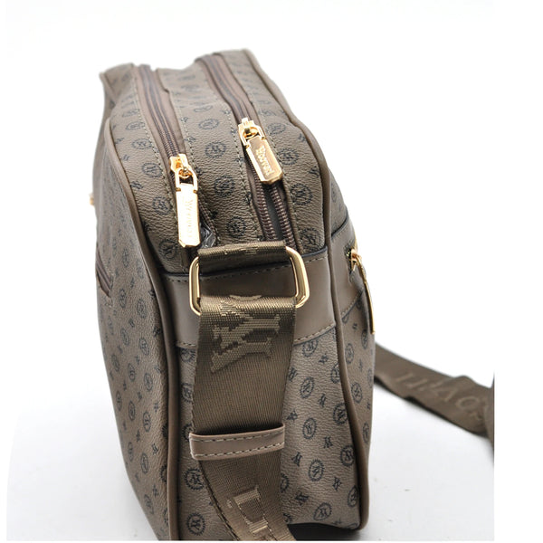 Borsa Firmata YYCOVERI multi tasche new nera Donna fantasia logo Zip Tracolla