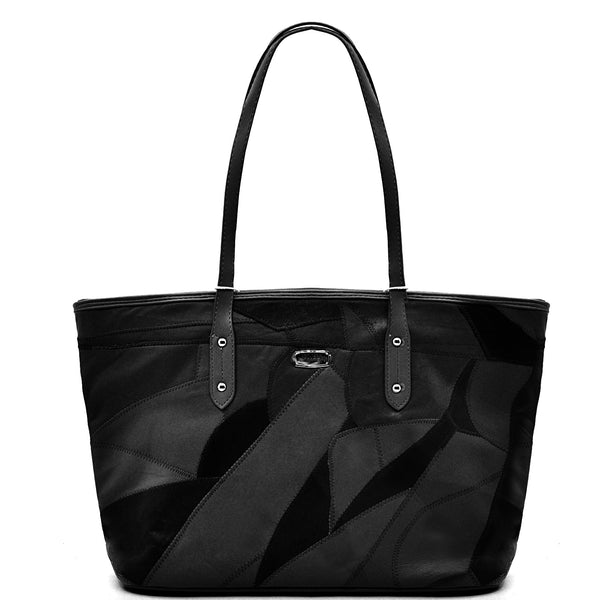 Borsa firmata COVERI ACTIVE in vera pelle shopping multicolore grande spalla