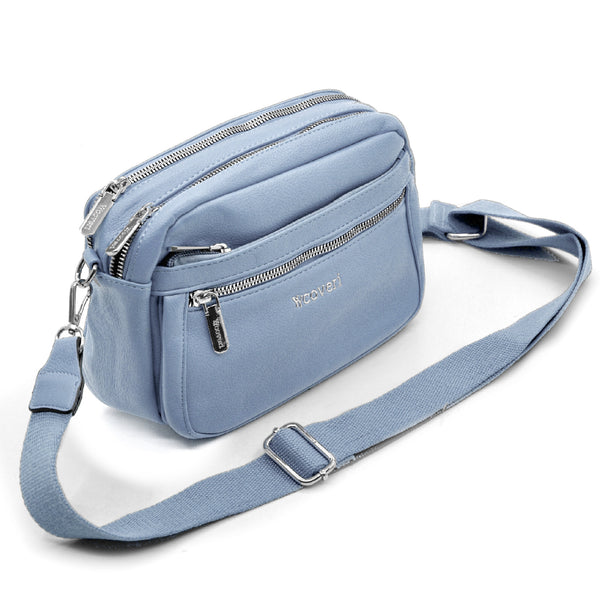 Borsa borsetta a tracolla firmata YYCOVERI multitasche 5 tasche con cerniera