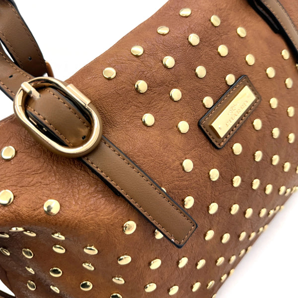 Borsa a Bauletto firmato CHARRO donna borsa a tracolla Borchie borchiata simil pelle