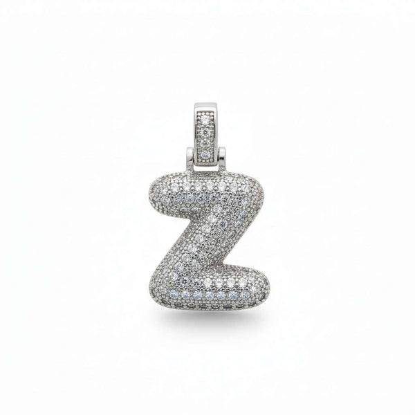 Solo Ciondolo Lettera Iniziale "Balloon" con Pavé di Zirconi – Alfabeto Completo