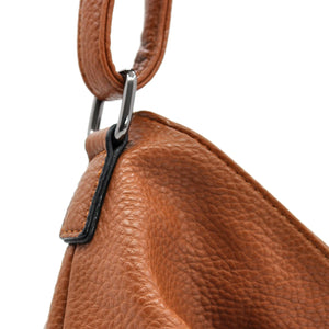 Baci & Abracci - Borsa firmata a tracolla capiente morbida simil pelle morbida venata multi tasche