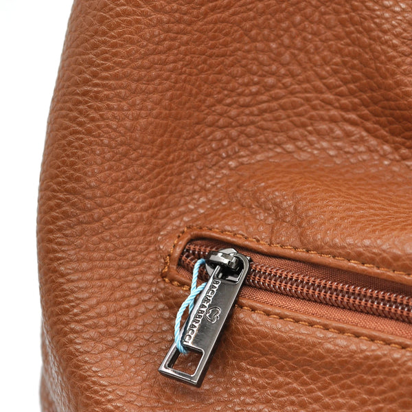 Baci & Abracci - Borsa firmata a tracolla capiente morbida simil pelle morbida venata multi tasche